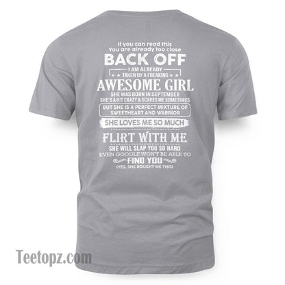 September – Awesome Girlfriend Born In September – Special gift for your Boyfriend – From Wife KATE09 (SKU06-25-09)