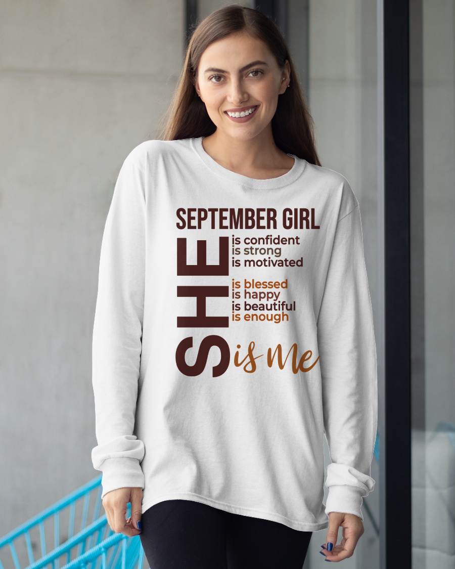 T-SHIRT - SEPTEMBER GIRL - FOR WOMEN - SHE IS ME -NIKI09 (SKU2605-04-09)