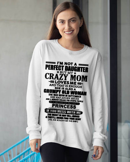 SEPTEMBER - I'M NOT A PERFECT DAUGHTER BUT MY CRAZY MOM LOVES ME AND THAT IS ENOUGH - NIKI09 (SKU2605-436-09)
