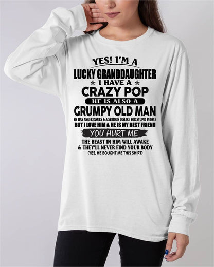 LUCKY GRANDDAUGHTER OF CRAZY POP - PERFECT GIFT FOR YOUR GRANDDAUGHTER FROM POP - KATE00 (SKU12-39-00)