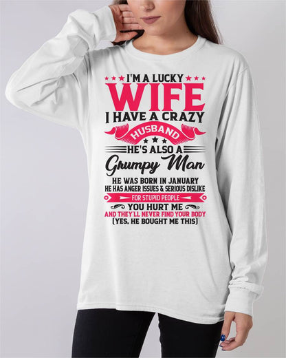 JANUARY - TO MY WIFE - I'M A LUCKY WIFE - GIFT FROM HUSBAND - KATE01 (SKU10-136-01)