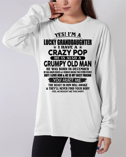 DECEMBER - LUCKY GRANDDAUGHTER OF CRAZY POP - PERFECT GIFT FOR YOUR GRANDDAUGHTER FROM POP - KATE12 (SKU12-39-12)