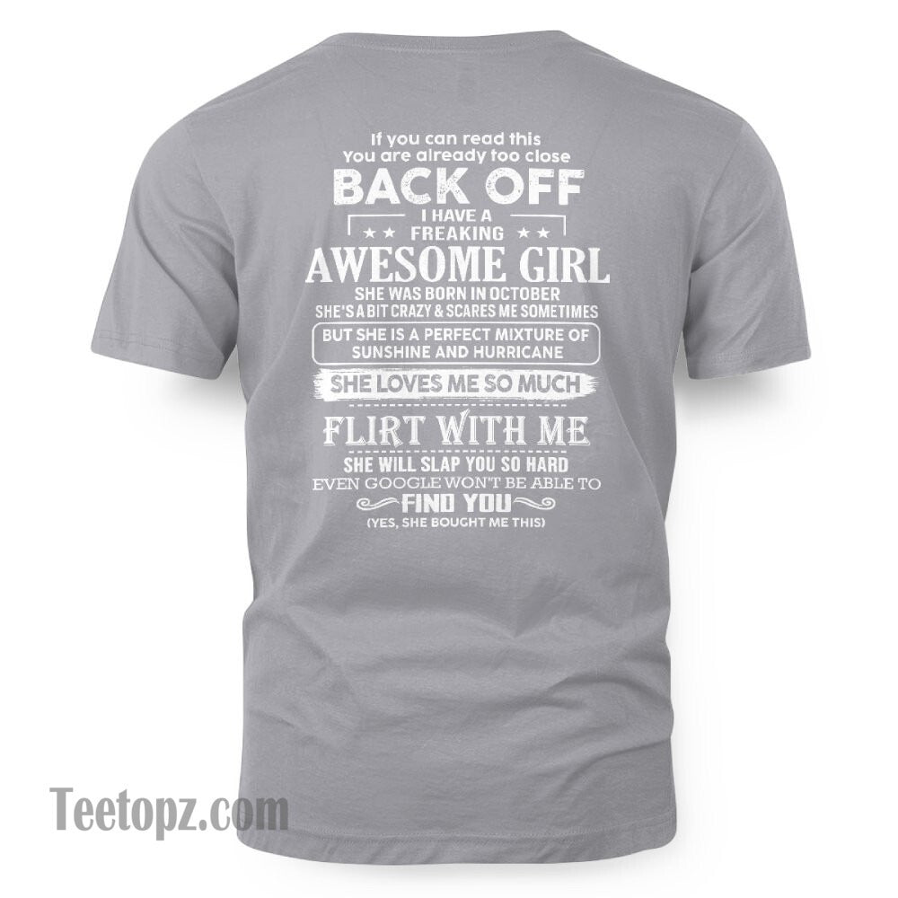October – Awesome Girlfriend Born In October – Special gift for your Boyfriend – From Wife KATE10 (SKU06-17-10)