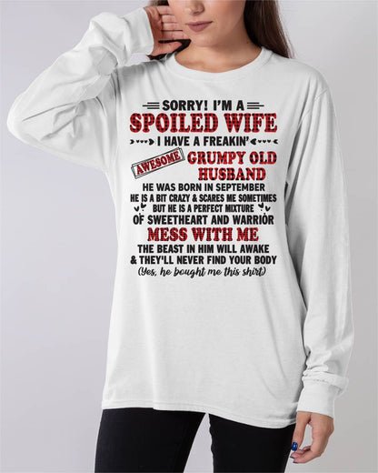 SEPTEMBER - SPOILED WIFE OF AWESOME GRUMPY OLD HUSBAND - PERFECT GIFT FROM HUSBAND - KATE09 (SKU12-111-09)