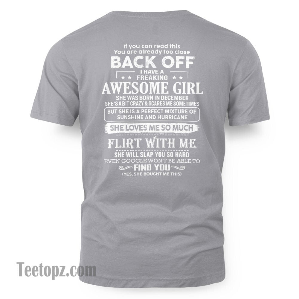 December – Awesome Girlfriend Born In December – Special gift for your Boyfriend – From Wife KATE12 (SKU06-17-12)