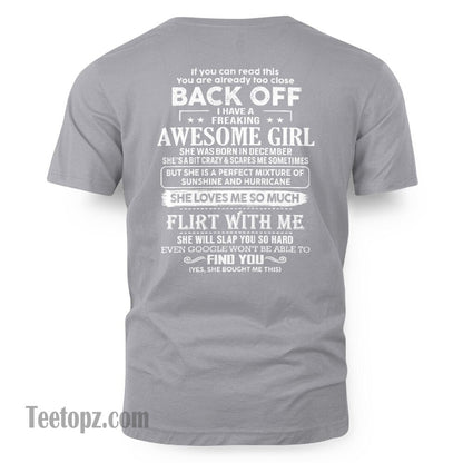 December – Awesome Girlfriend Born In December – Special gift for your Boyfriend – From Wife KATE12 (SKU06-17-12)