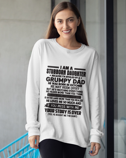 OCTOBER - I'M A STUBBORN DAUGHTER - FROM DAD TO DAUGHTER - KATE10 (SKU26T-01-52-10)