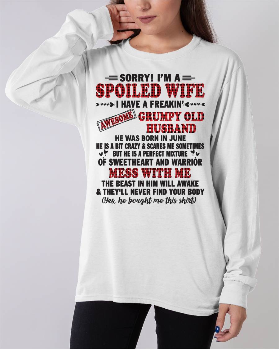 JUNE - SPOILED WIFE OF AWESOME GRUMPY OLD HUSBAND - PERFECT GIFT  FROM HUSBAND - KATE06 (SKU12-111-06)