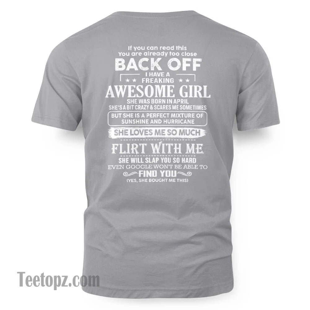 April – Awesome Girlfriend Born In April – Special gift for your Boyfriend – From Wife KATE04 (SKU06-17-04)