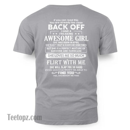 April – Awesome Girlfriend Born In April – Special gift for your Boyfriend – From Wife KATE04 (SKU06-17-04)