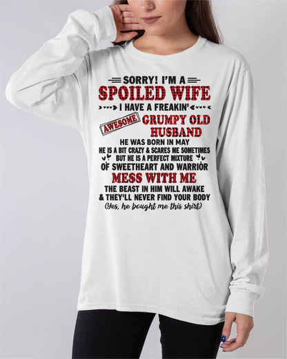 MAY - SPOILED WIFE OF AWESOME GRUMPY OLD HUSBAND - PERFECT GIFT  FROM HUSBAND - KATE05 (SKU12-111-05)