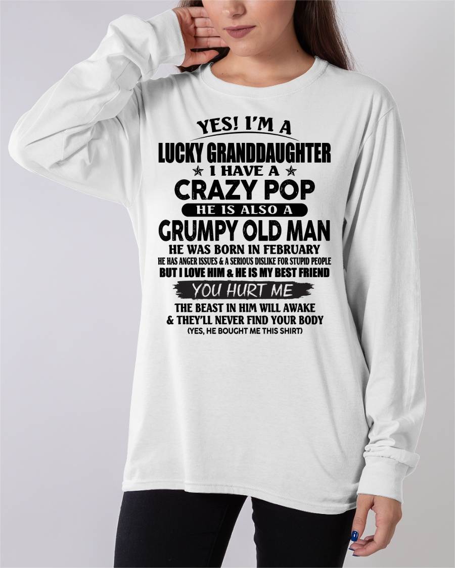 FEBRUARY - LUCKY GRANDDAUGHTER OF CRAZY POP - PERFECT GIFT FOR YOUR GRANDDAUGHTER FROM POP - KATE02 (SKU12-39-02)