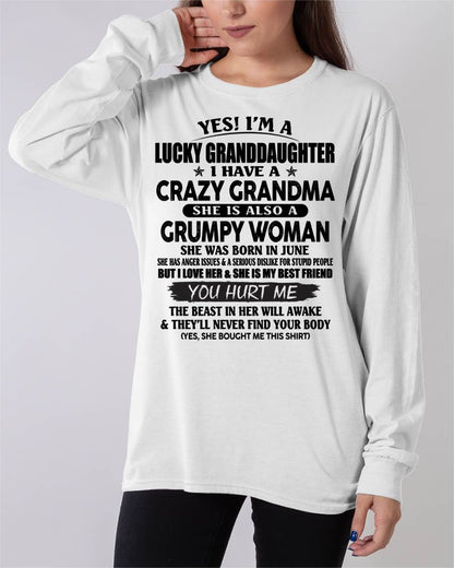 JUNE - LUCKY GRANDDAUGHTER OF CRAZY GRANDMA - PERFECT GIFT FROM GRANDMA - KATE06 (SKU12-146-06)