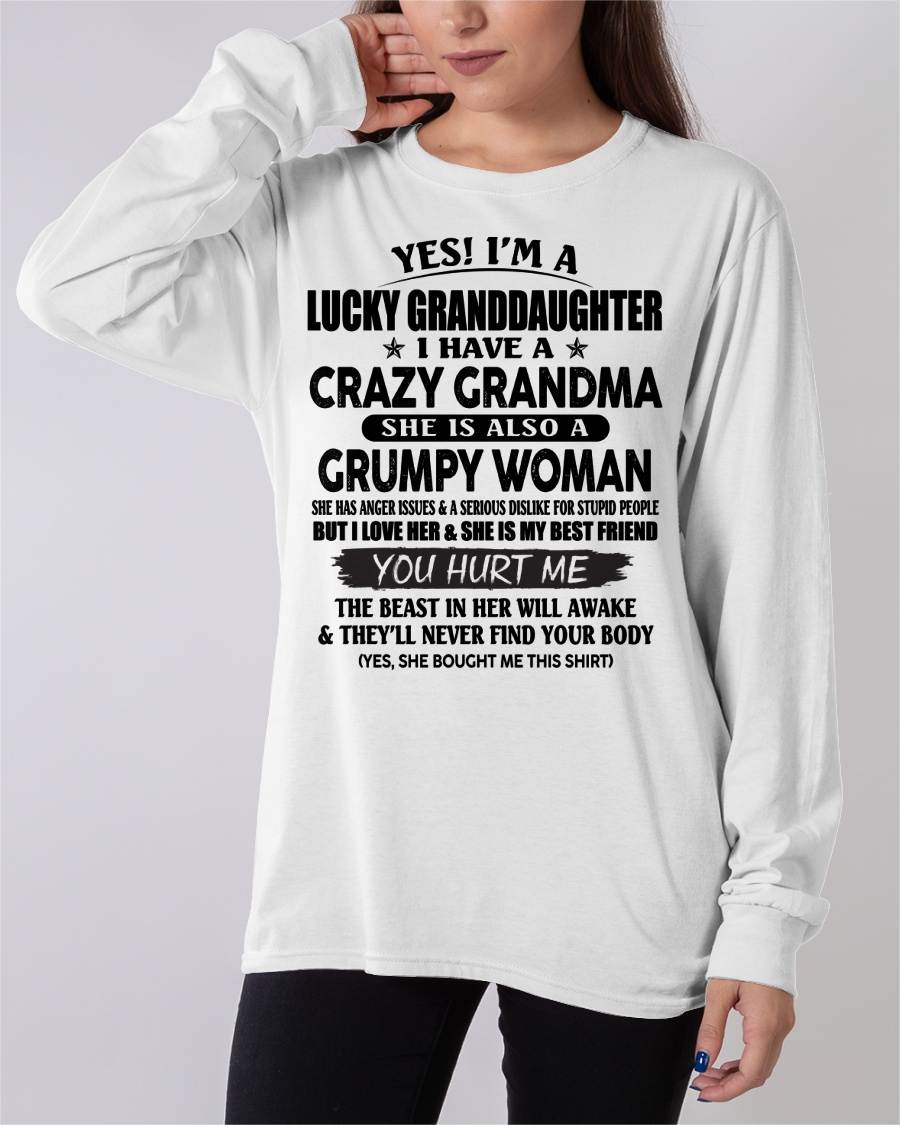 LUCKY GRANDDAUGHTER OF CRAZY GRANDMA - PERFECT GIFT FROM GRANDMA - KATE00 (SKU12-146-00)