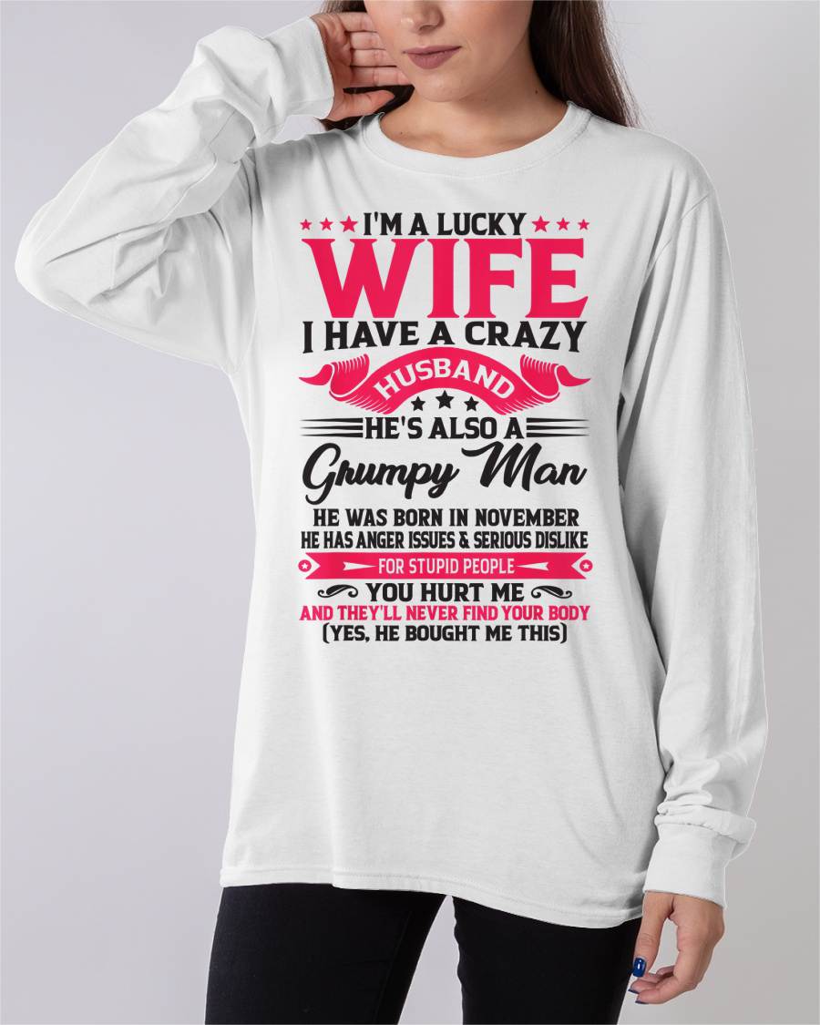 NOVEMBER - TO MY WIFE - I'M A LUCKY WIFE - GIFT FROM HUSBAND - KATE11 (SKU10-136-11)