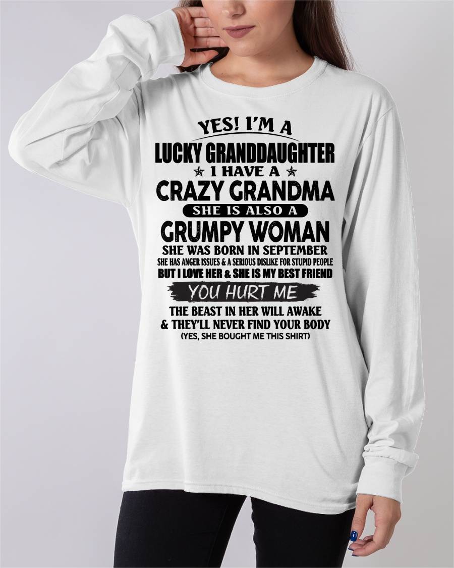 SEPTEMBER - LUCKY GRANDDAUGHTER OF CRAZY GRANDMA - PERFECT GIFT FROM GRANDMA - KATE09 (SKU12-146-09)