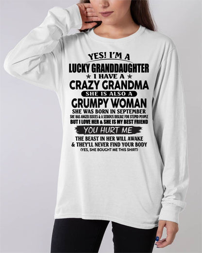 SEPTEMBER - LUCKY GRANDDAUGHTER OF CRAZY GRANDMA - PERFECT GIFT FROM GRANDMA - KATE09 (SKU12-146-09)