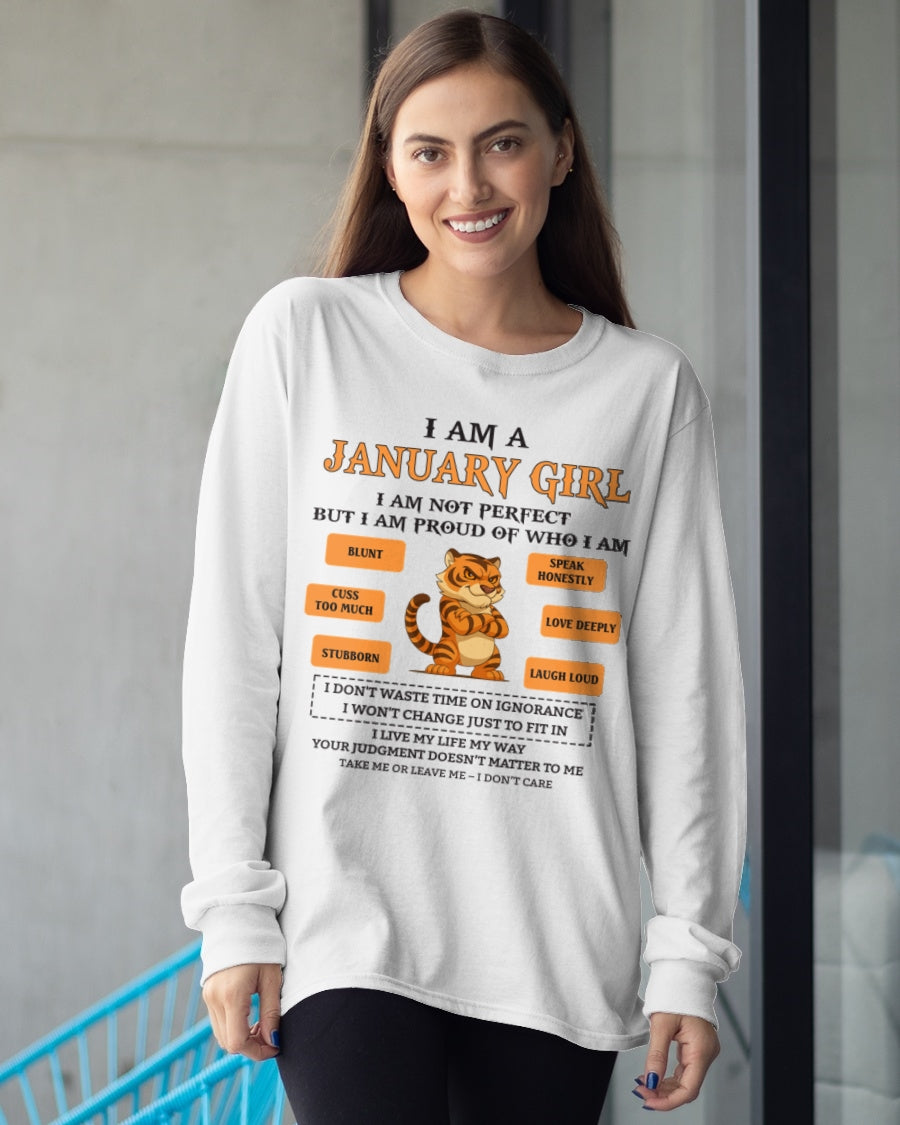 "I AM A JANUARY GIRL" - Birthday Gift For January Girls - FMA KATE01 (SKU26T-01-62-01)