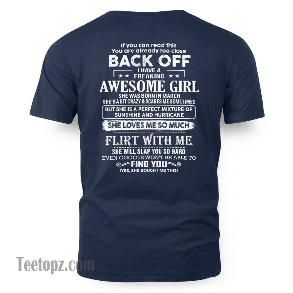 March – Awesome Girlfriend Born In March – Special gift for your Boyfriend – From Wife KATE03 (SKU06-17-03)