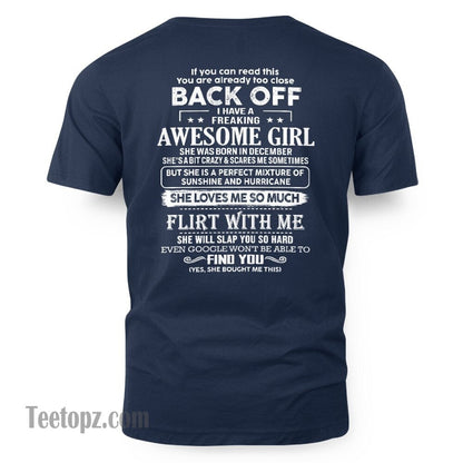 December – Awesome Girlfriend Born In December – Special gift for your Boyfriend – From Wife KATE12 (SKU06-17-12)