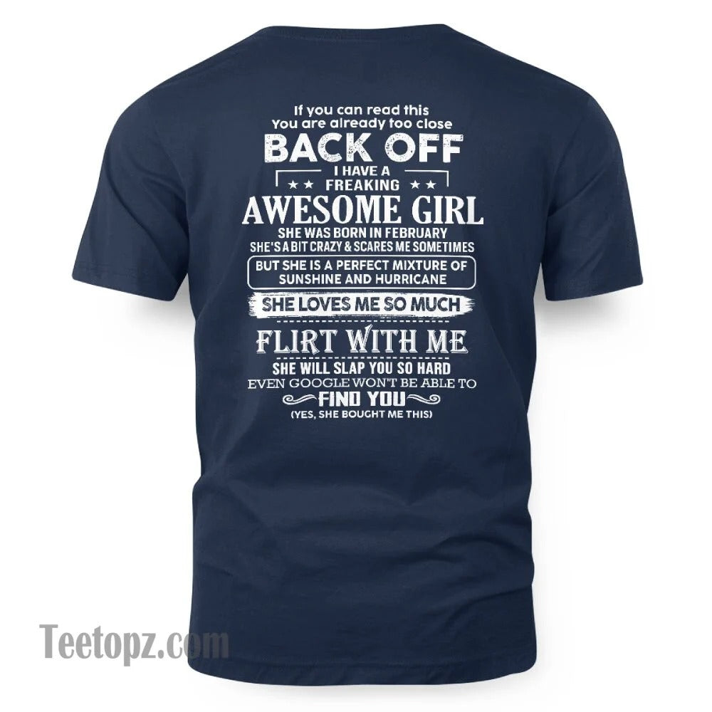 February – Awesome Girlfriend Born In February – Special gift for your Boyfriend – From Wife KATE02 (SKU06-17-02)
