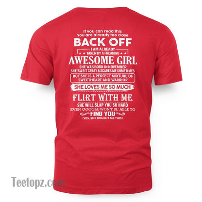 November – Awesome Girlfriend Born In November – Special gift for your Boyfriend – From Wife KATE11 (SKU06-25-11)