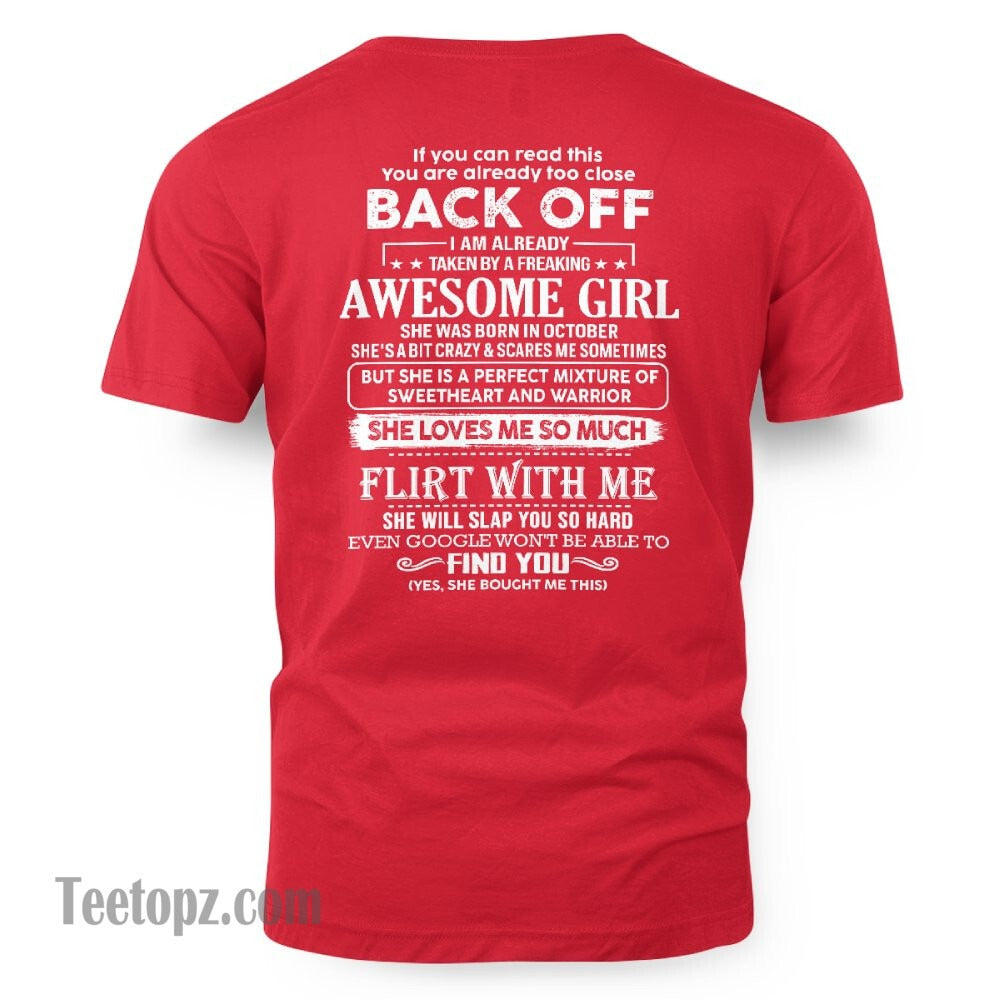 October – Awesome Girlfriend Born In October – Special gift for your Boyfriend – From Wife KATE10 (SKU06-25-10)