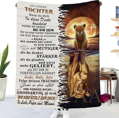 Besonderes Geschenk für deine Tochter – Decke von Mama Papa