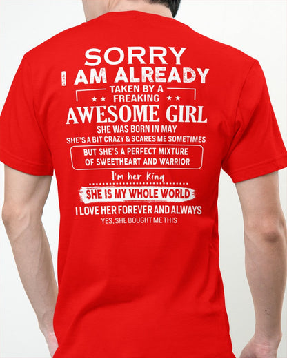 May - Awesome girl - Perfect gift for your boyfriend - (SKU04-86-05) - From Wife KATE05