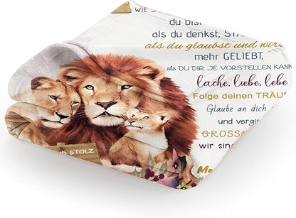 Besonderes Geschenk für deine Tochter – Decke von Mama Papa