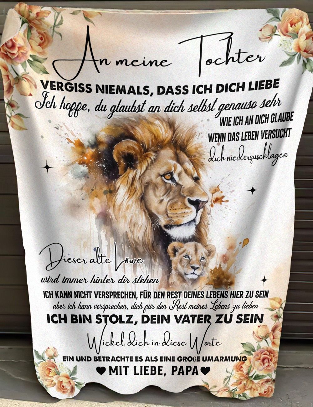 Besonderes Geschenk für deine Tochter – Decke von Papa