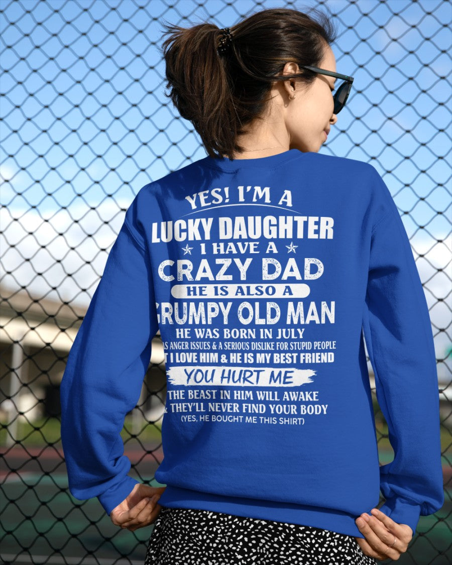 July - Awesome Grumpy Old Dad - Special gift for your daughter From Dad - KATE07 (SKU10-50-07)
