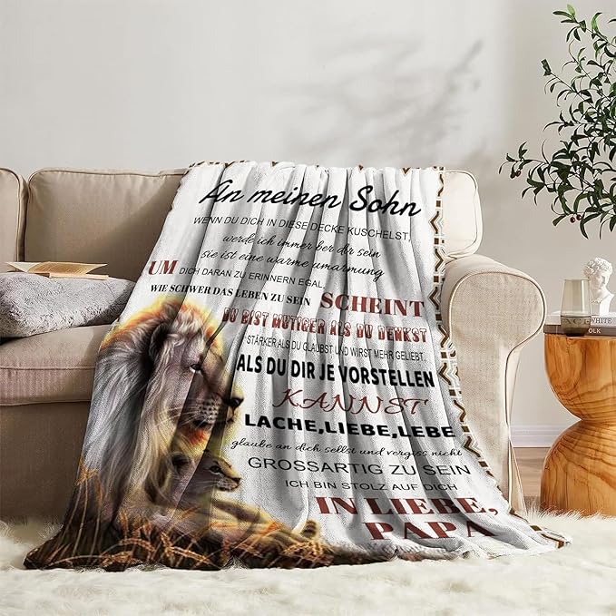 Besonderes Geschenk für deinen Sohn – Decke von Papa