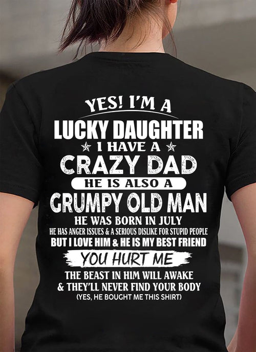 July - Awesome Grumpy Old Dad - Special gift for your daughter From Dad - KATE07 (SKU10-50-07)