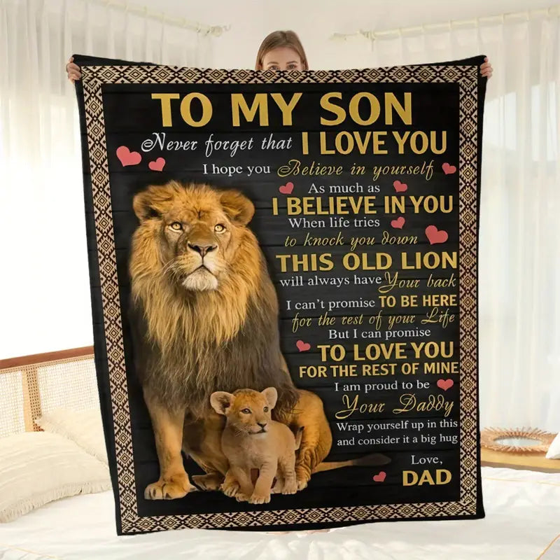 BLANKET FOR SON FROM DAD – COMFORT & WARMTH GIFT Sherpa Fleece Blanket - FULL (SKUB12-57)