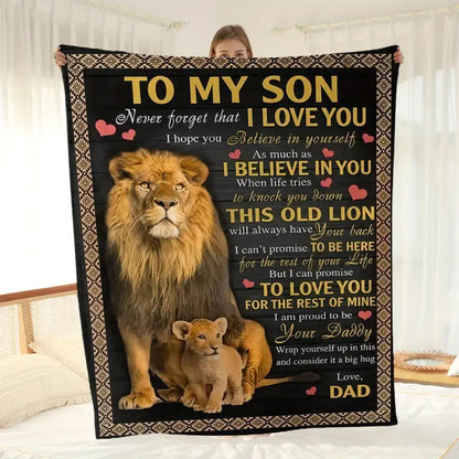 BLANKET FOR SON FROM DAD – COMFORT & WARMTH GIFT Sherpa Fleece Blanket - FULL (SKUB12-57)