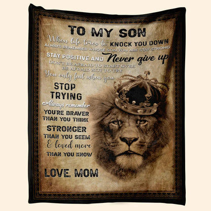 Special Gift For Your Son Blanket - From Mom