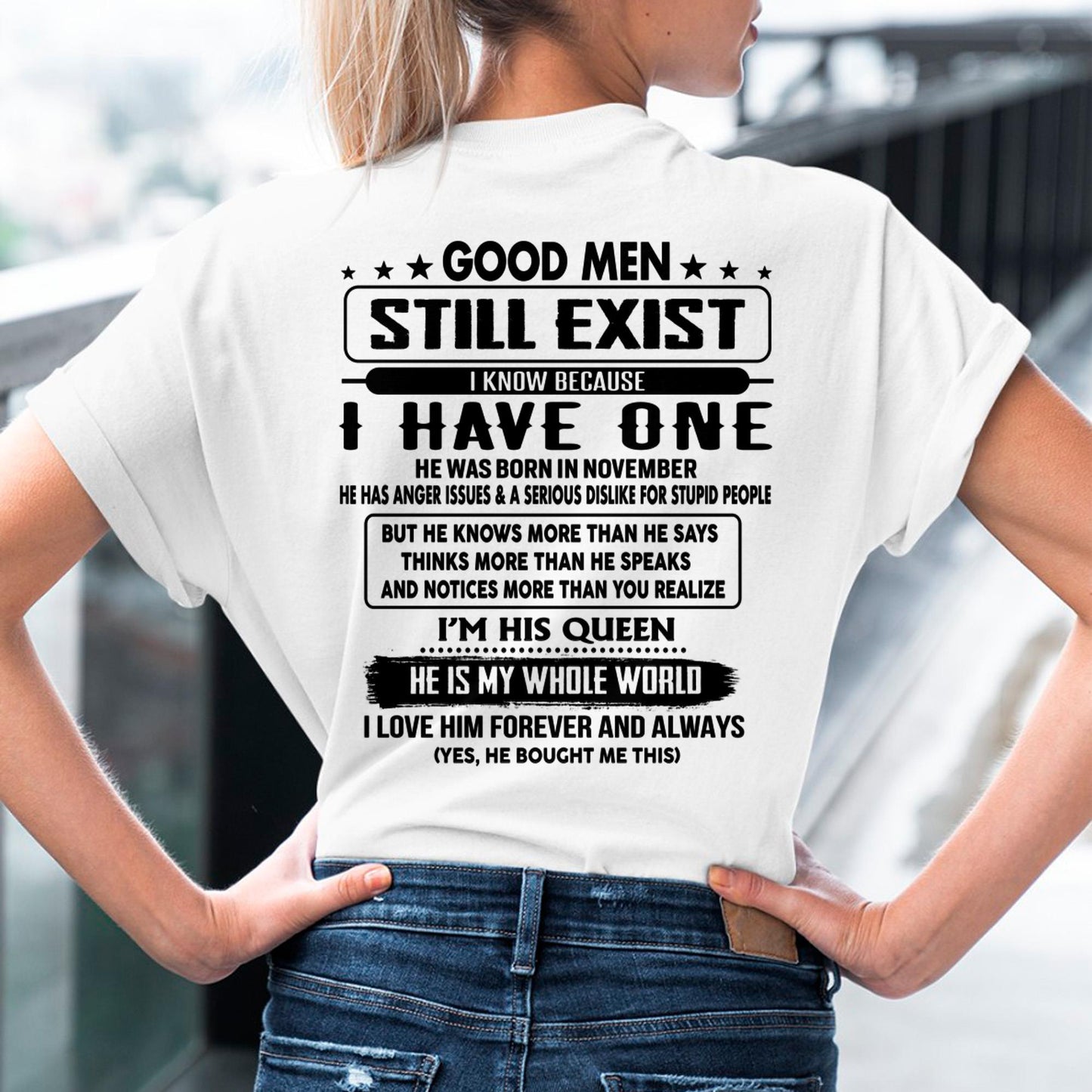 November - Good men Still Exist - gift for your girlfriend, wife from Husband - KATE11 (SKU-GMSAU-11)