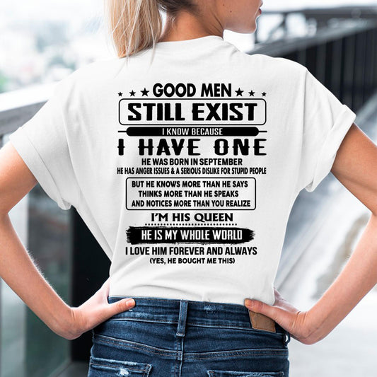 September - Good men Still Exist - gift for your girlfriend, wife from Husband - KATE09 (SKU-GMSAU-09)