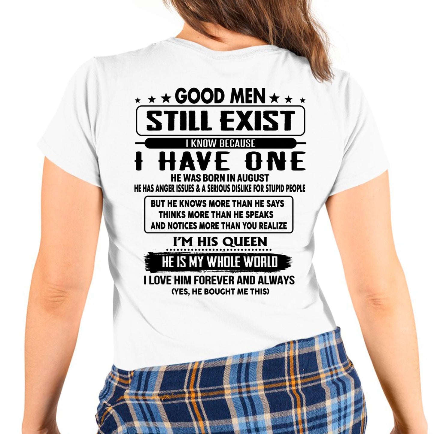 August - Good men Still Exist - gift for your girlfriend, wife from Husband - KATE08 (SKU-GMSAU-08)