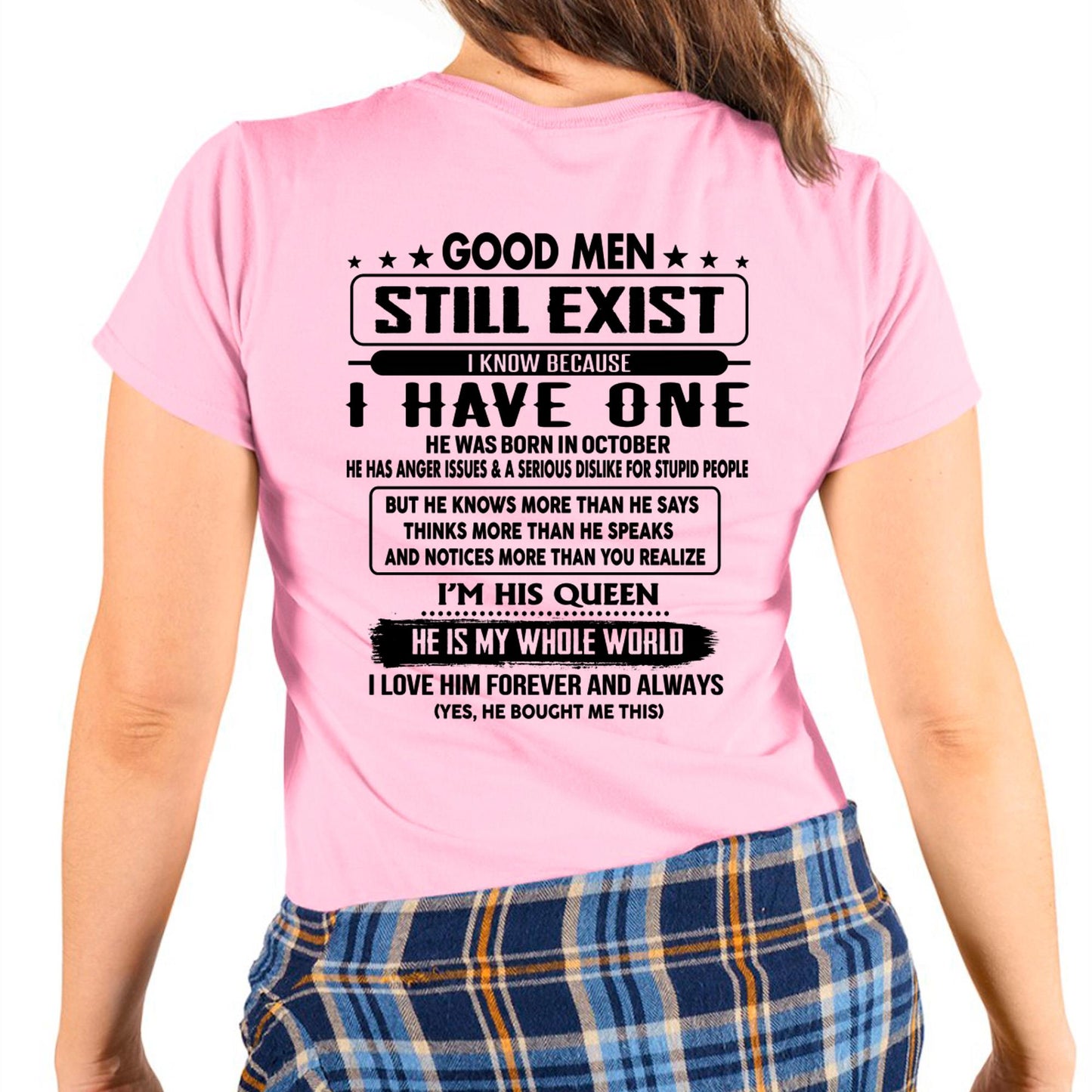 October - Good men Still Exist - gift for your girlfriend, wife from Husband - KATE10 (SKU-GMSAU-10)