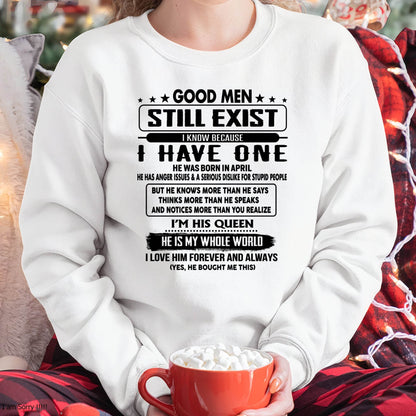 April - Good men Still Exist - gift for your girlfriend, wife from Husband - NIKI04 (SKU-GM-04)