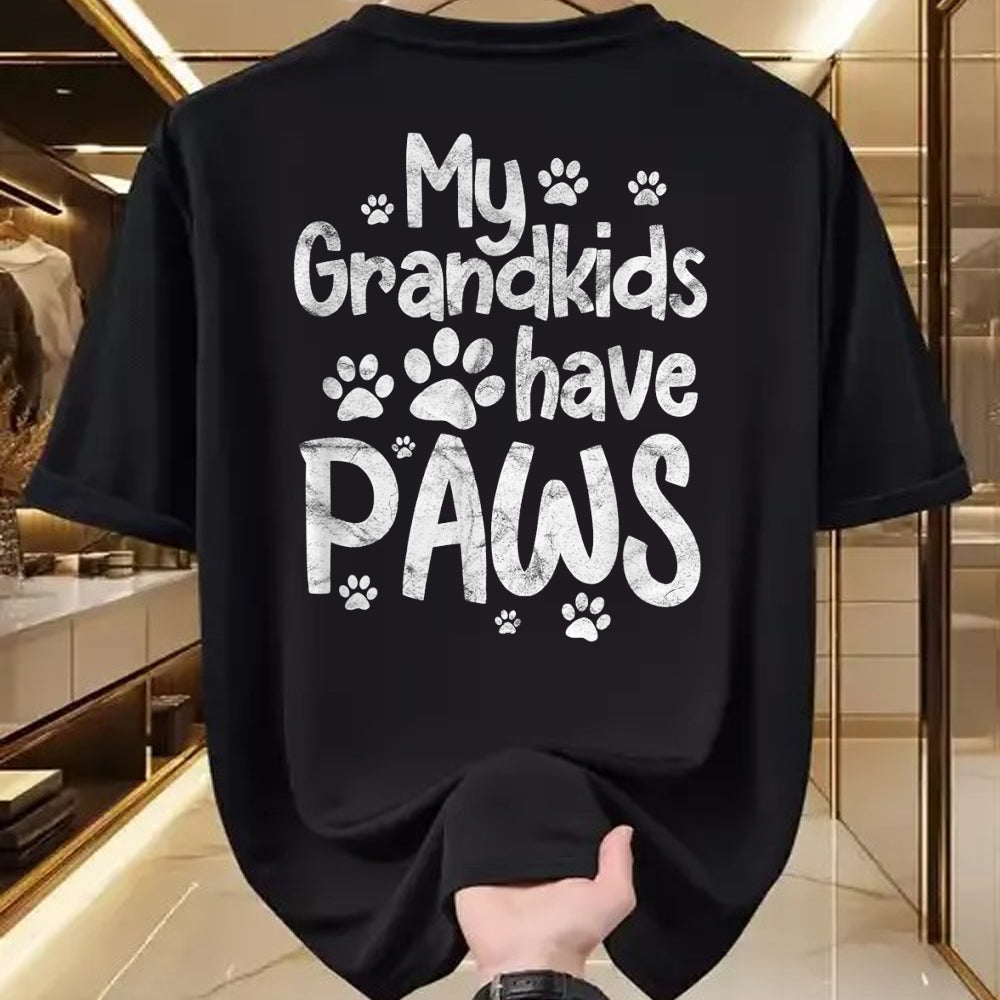 Best Grandma Shirt, Proud Grandma Unisex T-Shirt/Hoodie/Sweatshirt HLT00 - My Grandkids Have Paws Funny Dog Cat Grandma Grandmother T-Shirt