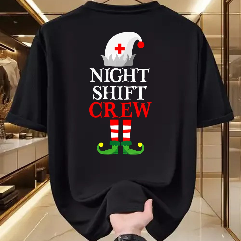 Funny Nurse Shirt, Nurse Unisex T-Shirt/Hoodie/Sweatshirt HLT00 - Elf Nursing Shirt Women, Christmas Nurse Night Shift Crew T-Shirt