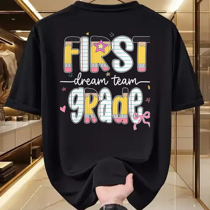Best Teacher Shirt, Funny Teacher UnisexT-Shirt/Hoodie/Sweatshirt HLT00 - 1st Grade Dream Team Back to School Teacher Student Kids T-Shirt, Men, Black, 3X-Large