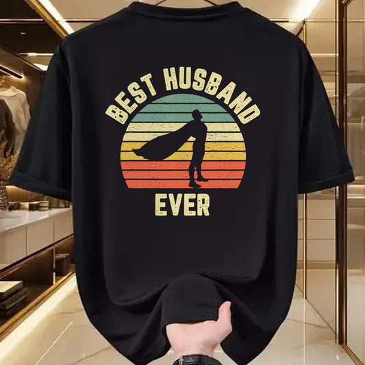 Best Wife Shirt, Wife and Husband Unisex T-Shirt/Hoodie/Sweatshirt HLT00 - Vintage Best Husband Ever Superhero Fun Retro Graphic T-Shirt