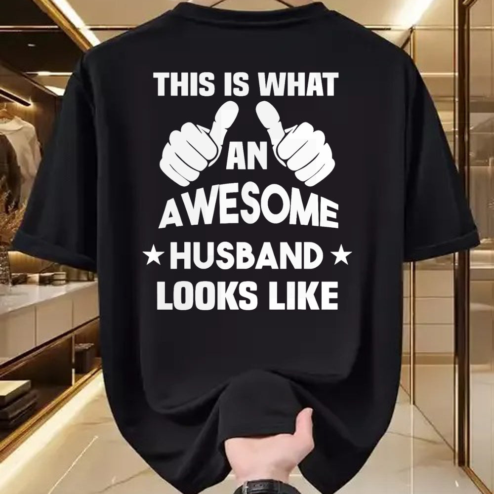 Best Wife Shirt, Wife and Husband Unisex T-Shirt/Hoodie/Sweatshirt HLT00 - This Is What An Awesome Husband Looks Like Gift T-Shirt