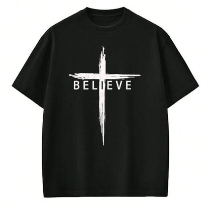 Christian Tee, Christian Faith Unisex T-Shirt/Hoodie/Sweatshirt HLT00 -  Believe Christian Cross Jesus Christ Christians Men Women T-Shirt