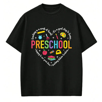 Best Teacher Shirt, Funny Teacher UnisexT-Shirt/Hoodie/Sweatshirt HLT00 - Preschool Teacher Pre-K Heart First Day of Preschool Kids T-Shirt