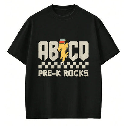 Best Teacher Shirt, Funny Teacher UnisexT-Shirt/Hoodie/Sweatshirt HLT00 - ABCD Pre-K Rocks Pencil Pre-K Teachers Rock for Boys and Children T-Shirt